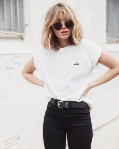 biały t-shirt stylizacje